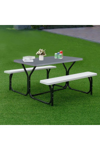 Fitable Picnic Table Cover Waterproof Elastic Vinyl Fitted Table Cover Flannel Backing Outdoor Indoor Tablecloth For 30 X 96 For Picnicstravelholidaypartyfolding Table Silver Grey