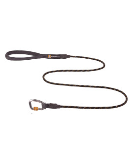 RUFFWEAR, Knot-a-Leash Dog Leash, Reflective Rope Lead with carabiner, Obsidian Black, Small