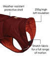 RUFFWEAR, Quinzee Insulated, Water-Resistant Jacket for Dogs with Stuff Sack, Fired Brick, Small