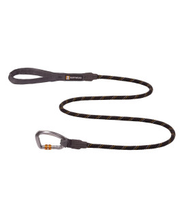 RUFFWEAR, Knot-a-Leash Dog Leash, Reflective Rope Lead with carabiner, Obsidian Black, Large