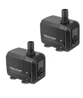 Simple Deluxe 2 Pack 400GPH Submersible Pump (1500L/H, 15W), 5.2ft High Lift with 3 Nozzles, for Fish Tank, Aquarium, Hydroponics, Black