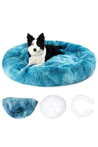 MoMoPal Large Dog Bed,Washable Calming Pet Bed with Zip,Fluffy Round Dog Beds& Furniture for Small Medium Large Dogs Cats