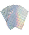 85X11 Inches Holographic Sticker Paper, 25 Sheets Printable Vinyl Sticker Paper, Waterproof Rainbow Adhesive Sticker Printer Paper Dries Quickly For Ink Jet Printer Laser Printer