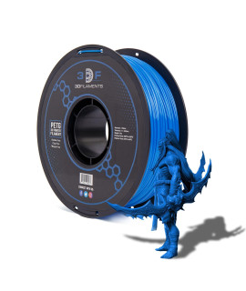 3DF Printing Filament - clear Blue PETg 3D Filament for FDM 3D Printers PETg Filament 175mm Dimensional Accuracy - 002mm 1kg (22lbs) Spool Pack of 1
