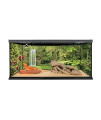 Reptile Habitat Background; Rain Forest, Waterfall, Red Leaves, for Zoo Med 40 gal. 36Lx18Wx18H Terrarium, 3-Sided Wraparound