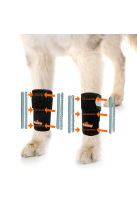 NeoAlly - 3-in-1 Dog Splint Front Leg Support, Front Leg Brace with Rigid and Spring Inserts, Dog Leg Sleeve for Pet Mobility, Stability, Protection, With Reflective Straps, XXS-XS, 1 Pair