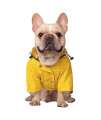 HDE Dog Raincoat Double Layer Zip Rain Jacket with Hood for Small to Large Dogs Yellow - M