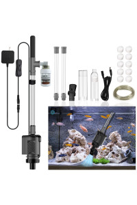 HiTauing Electric Aquarium Gravel Cleaner, 317GPH DC 24V/24W Automatic Fish Tank Cleaning Tool Set Removable Vacuum Water Changer Sand Washer Filter Changer