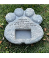 ZHANGTING Pet cat and Dog paw Print Grave Memorial Stone, Waterproof Resin Crafts, Indoor and Outdoor Dogs or Cats Used to Mark Graves in The Garden and Backyard