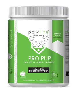 Natural Dog Probiotics Vet Formulated Chewable Fiber Supplement - Prebiotics, Probiotics and Digestive Enzymes, Diarrhea, Upset Stomach, Gas, Constipation Relief, Yeast Infection - Pawlife Pro Pup