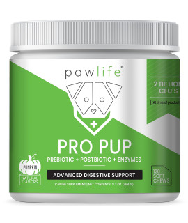 Veterinarian formulated Dog Gut Health probiotics: Our Advanced 3-in-1 Formula Combines a Powerful Combination of Prebiotics, Probiotics and Digestive enzymes for Dogs to Provide Digestive Support.