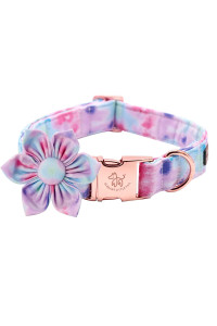 Elegant Little Tail Colorful Dog Collar For Female Or Male Dogs, Flower Pet Collar Adjustable Dog Collars With Flower Gift For Small Dogs