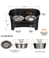 Neater Feeder Express for Medium to Large Dogs with Slow Feed Bowl - Mess Proof Pet Feeder with Stainless Steel Water Bowl & Slow Feed Food Bowl - Drip Proof, Non-Tip, and Non-Slip - Midnight Black