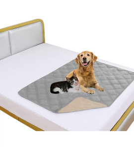 SUNNYTEX Waterproof & Reversible Dog Bed cover Pet Blanket Sofa, couch cover Mattress Protector Furniture Protector for Dog, Pet, cat(40*50,Beigegrey