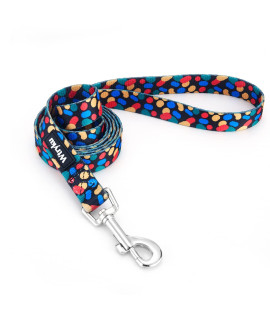 4 FT/5 FT Cute Dog Leash, Sturdy Printed Floral Pattern Girl Pet Leashes for Walking Training, Puppy Leash for Small, Medium and Large Dogs(dots, 4FT X 5/8 Wide)