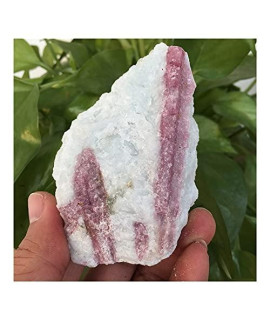 GOSOU Natural Pink Tourmaline Gravel Primary gem Mineral specimens are Collected for Irregular Crystal Healing to Remove Magnetism (Size : 480-500g)
