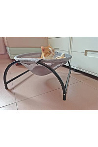 Sidingeng Cat Hammock, Elevated Cat Chair Bed with Detachable Cover and Heavy Duty Metal Frames, Trendy Nest Cat Bed Perfect for Indoors & Outdoors, Grey