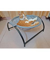 Sidingeng Cat Hammock, Elevated Cat Chair Bed with Detachable Cover and Heavy Duty Metal Frames, Trendy Nest Cat Bed Perfect for Indoors & Outdoors, Grey