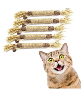 HomeDoReMi Cat Toy 5 Packs , King Size Cat Chew Toy, Kitten Teething Toys, Cat Chew Toys for Aggressive Chewers, Silvervine Chew Sticks for Cats, Catnip Sticks,Calm Cat Anxiety and Stress