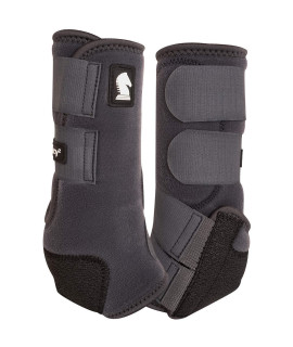 Classic Equine Legacy2 Hind Support Boots, Charcoal, Small