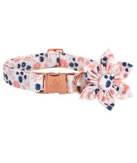 Elegant Little Tail Floral Girl Dog Collar For Female Dogs, Pet Collar Adjustable Dog Collars With Flower Gift For Large Dogs