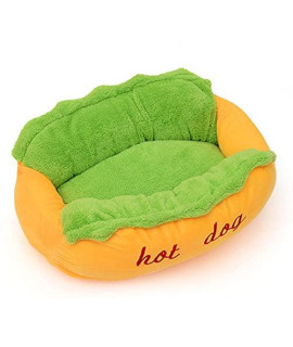 Fashionable Hot Dog Intestine Pet Mat Cat Litter, Removable and Washable Autumn and Winter Cat Litter, Suitable for Big and Small Cats (Small)