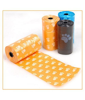 GOKYL Pet Poop Bag 3 Rolls=60pcs Dog Poop Bag Footprint Plastic Garbage Bags for Pet Dot Cat Waste Pick Up Hotel Home Clean Dog Pooper Scooper Bag