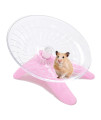 Hamster Flying Saucer Silent Running Exercise Wheel For Hamsters, Gerbils, Mice ,Hedgehog And Other Small Pets Silent Running Wheel Hamster Wheel(Pink)