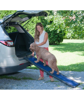 Pet Gear Travel Lite Ramps for Dogs and Cats, Compact Easy-Fold, Lightweight and Portable, Built-in Carry Handle, Supports 150-200lbs, Available in 2 Models