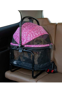 Pet Gear View 360 Pet Carrier & Car Seat with Booster Seat Frame for Small Dogs & Cats, Mesh Ventilation, Push Button Entry, No Tools Required, 4 Colors