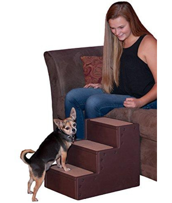Pet Gear Pet Step III Pet Stairs for Small Dogs and Cats up to 50 pounds, Lightweight, No Tools Required
