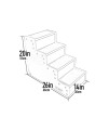 Pet Gear Pet Step IV Pet Stairs for Small Dogs and Cats up to 50 pounds, Lightweight, Easy Assembly (No Tools Required) - Available in 2 Models, 2 Colors