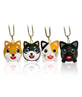 Jabber Ball Jibber Pet Charms - Keychain Accessories, Backpack Charms - 4 Charms Set (Corgi Dog, Chihuahua Dog, Calico Cat, Black Cat), Multi