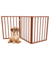 PETMAKER Pet Gate - Dog Gate for Doorways, Stairs or House - Freestanding, Folding, Accordion Style, Wooden Indoor Dog Fence (24-Inch, Mahogany)