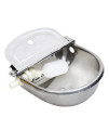 Automatic Water Bowl Fully Polished Stainless Steel with Float Valve Water Trough for Horse Goat Cattle Hog Dog Farm Supplies Livestocktool
