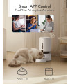 PETLIBRO Automatic Cat Feeder, 5G WiFi Cat Feeder with APP Control for Pet Dry Food, Stainless Steel Bowl, Low Food& Blockage Sensor, 1-10 Meals Per Day, Up to 10s Meal Call for Pets Single Tray/White