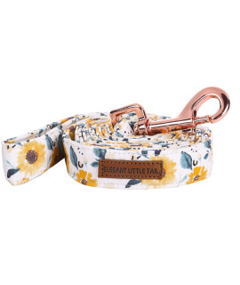 Elegant Little Tail Sunflower Print Strong Dog Leash, Girl Dog Leashes With Soft Handle Durable Puppy Leashes For Small Medium And Large Dogs