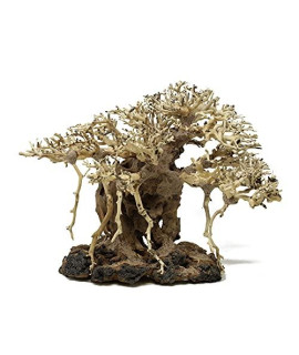 Bonsai Driftwood Aquarium Tree AWF Random Pick (10.5in Height) Natural, Handcrafted Fish Tank Decoration | Easy to Install