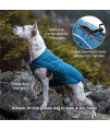 Kurgo Loft Dog Jacket, Reversible Winter Coat for Dogs, Reflective, Wear with Harness, Water Resistant, For Small Medium Large Pets (Watercolor Stripe, XS)