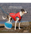 Kurgo Loft Dog Jacket - Reversible Fleece Winter Coat - Cold Weather Protection - Wear With Harness Or Additional Layers - Reflective Accents, Leash Access, Water Resistant - Watercolor, L