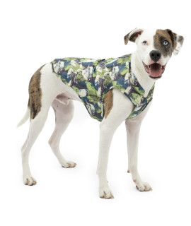 Kurgo Loft Dog Jacket - Reversible Fleece Winter Coat - Cold Weather Protection - Wear With Harness Or Additional Layers - Reflective Accents, Leash Access, Water Resistant - Pressed Leaf, M