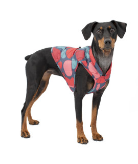 Kurgo Loft Dog Jacket - Reversible Fleece Winter Coat - Cold Weather Protection - Wear With Harness Or Additional Layers - Reflective Accents, Leash Access, Water Resistant - Lava Lamp, XS
