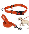 Martingale Dog Collar And Leash Set Martingale Collars For Dogs Reflective Martingale Collar For Small Medium Large Dogs(Oranges)