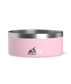 Hydrapeak Dog Bowl - Non Slip Stainless Steel Dog Bowls for Water or Food (4 Cup, Pink)