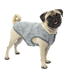 Kurgo K9 Core Dog Sweater | Year-Round Sweater for Dogs | Dog Fleece Vest | Knit Fleece Pet Jacket | Fleece Lining | Lightweight | Zipper Opening for Harness | Adjustable Neck | Black | Small