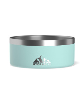 Hydrapeak Dog Bowl - Non Slip Stainless Steel Dog Bowls for Water or Food (8 Cup, Aqua)