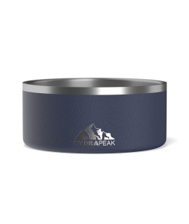 Hydrapeak Dog Bowl - Non Slip Stainless Steel Dog Bowls for Water or Food (8 Cup, Navy)