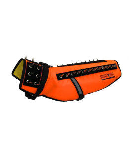coyoteVest Dog Harness Protection Vest, Reflective Dog Accessories with Spikes to Shield Your Pet from Raptor and Animal Attacks, Proudly Made in America (Medium, Fluorescent Orange)