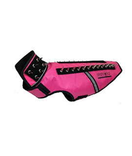 CoyoteVest SpikeVest Dog Harness Vest, Reflective Dog Accessories with Spikes to Shield Your Pet from Raptor and Animal Attacks, Velcro Tabs for Fast Wearing and Removal (Medium, Pink)