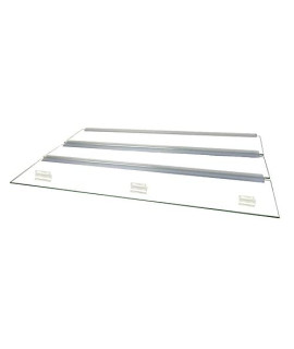 Aquarium Glass Canopies For Aquariums With & Without Center Braces, 10 to 360 Gallon Aquariums. Carefully Select Size and Match Exact Canopy Measurements (Tank With Center Brace, 96"L x 30"W)